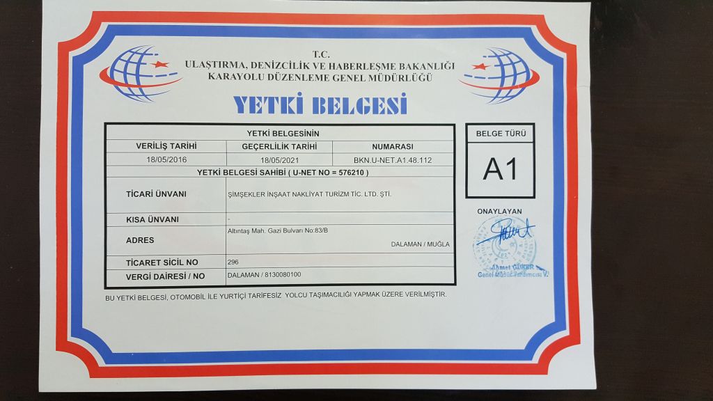 YETKİ BELGELERİMİZ